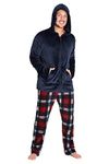 CityComfort Mens Pyjamas, Fleece Mens Pjs, Slim Fit Warm Pyjamas For Men (XL, Navy)