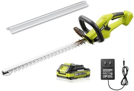 EWORK 20V 22" Cordless Hedge Trimmer with Battery and Fast Charger