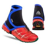 Azarxis Low Trail Gaiters Shoe Covers Wrapid Gators for Men & Women & Youth Running Hiking Climbing Jogging Trekking Trail Race (Blue)