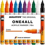 Molotow One4All Acrylic Marker 2mm Pen - Wallet Basic-Set 1 10 pcs.