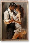 Couple Dancing Painting Woman Dancing Wall Art Tango Canvas Painting Man and Woman Dancing Wall Art Romantic Couple Poster Abstract Dance Artwork Tango Dancers Wall Art for Bedroom 16x24inch No Frame