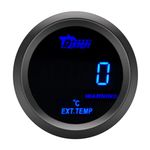 ETOPARS Universal Car Exhaust Gas Temp Gauge 2inch 52mm Car Gas Temperature Gauge Meter EGT Digital Gauge Meter Blue Light Indicator Auto Exhaust Gas Temp Gauge Smoke Tint Len