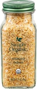 Simply Organic Certified Organic Minced White Onion, 2.21-Ounce Jar, Warm, Sweet, Salty Flavor For Stews & Soups, Kosher