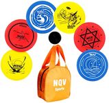 NQV Disc Golf Se with Bag,Disc Golf Beginner Set,6 Pack Flying Discs with Putters Drivers Mid Ranges+1 Black Disc Golf Bag, Disc Portable Outdoor Indoor Beginner Kid Aged6+Adults