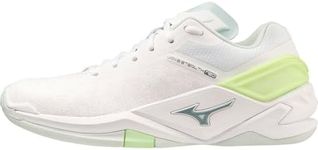 Mizuno Women's Wave Stealth Neo (W) Track Shoe, White Glacial Ridge Patinagreen, 6.5 UK