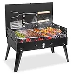 TeqHome Portable Charcoal Grill, Sm