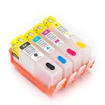 Dreams 685 Empty Refillable Ink Cartridge Cartridges Combo for HP Deskjet Ink Advantage 3525, 4615, 4625, 5525, 6525-4 Colors(Black, Cyan, Magenta & Yellow)