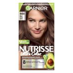 Garnier Nutrisse Ultra Color, Permanent Hair Dye, Vibrant Long-Lasting Colour, Vegan Formula, Nourished Hair, Protects Hair Against Dryness, 600 Light Brown, 1 Application, Packaging May Vary