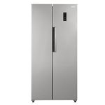 SIA SAFF460SI Freestanding 2 Door American Style Fridge Freezer in Silver 446 Litre Capacity, No Frost, Adjustable Legs, Flush Back Design, Inverter Compressor