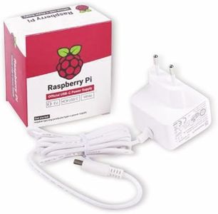 Raspberry Pi - Official Power Supply for Raspberry Pi 4 Model B, USB-C, 5.1 V, 3 A, White