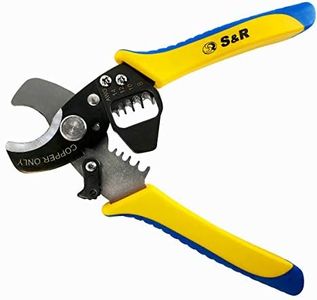 S&R Coupe câble électrique en cuivre/Couteau à dénuder 170mm/ Coupe câble jusqu’à 11 mm/dénudeur AWG 14,12,10,8 [Classe énergie Industrie]