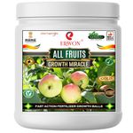 Erwon® All Fruits GROWTH MIRACLE Fertilizer, Fast Action Organic Granules for rapid Growth and Heavy Flowering and Bigger Fruits. (900 gm)