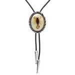 Bolo tie for Men- Unique Luminous Stone Native American White 3D Scorpion Animal Bolo ties Handmade