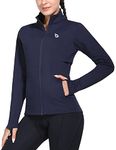 BALEAF Women's Fleece Running Jacket Water Resistant Full Zip Winter Cold Weather Gear Thermal Cycling Workout Jackets