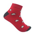 Mint & Oak Ankle Socks for Men, Printed Funky Socks, Cotton Unisex Ankle Length Sock, Office/Casual Wear Odour Free Socks - Red