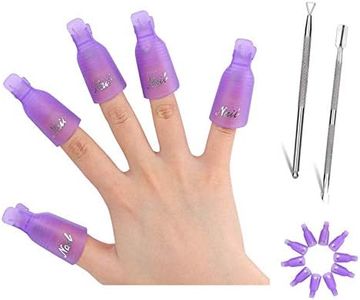 10PC Plastic Acrylic Nail Art Soak Off Cap Clip UV Gel Polish Remover Wrap Tool