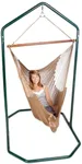 Green Mountain Hammocks - Hanging String Chair - 400 lb Capacity, 100% Recycled Fabric, Durable, Lightweight - Brown Model