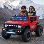 Toyzone Everest Electric Jeep (Red) | 12V Rechargeable Ride on with 4.5Ah Battery | Music Player with BT, USB & AUX | Smooth Acceleration | 6M Battery Warranty | Age 3-10 Years, Upto 50 kg
