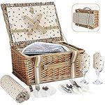 Willow Picnic Basket Set for 2 Pers