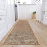 KIMODE Kitchen Runner Rugs 20"x70",Non-Slip Washable Runners for Kitchen Floor,Absorbent Beige Kitchen Mats for Floor,Farmhouse Hallway Runner Rug for Front Sink/Hallway/Laundry Room