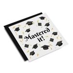 Mastered It! Square Card - Graduation Gown Caps School Pass University Occasion Celebrate Graduate Black Envelope Gifts Presents Personalised/Blank Message (Blank Message)