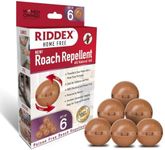 Riddex Roach Deterrent Spheres – Plant-Based Formula with Essential Oils, 6-Pack with Sachets for Indoor Use – Safe for Homes with Pets and Kids