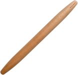 Muso Wood Wooden French Rolling Pin for Baking, Beech Wood Tapered Rolling Pin for Fondant Pie Crust Cookie Pastry(French 17.5-Inch)