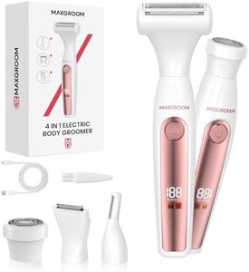 Rasoir Electrique Femme,4 en 1 Rasoir Intime pour Femme,Rasoir Multifonctionnel Femme,Rasoir Électrique Femme USB-C Rechargeable,IPX6 Tondeuse Maillot Femme,pour Corps,Aisselles,Bikini,Sourcils Visage