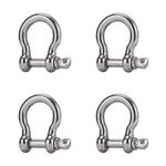 Screw Pin Anchor Shackle 5/16 Inch 8mm 304 Stainless Steel Heavy Duty 4pcs