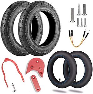 HORO.ES Kit Neumáticos Reforzados de 10" Pulgadas con cámaras de Aire y Espaciador 3D para Scooter Xiaomi M365/PRO (Kit Wanda Red)