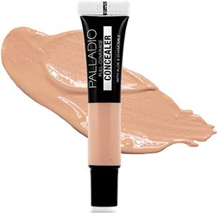 Palladio Full Coverage Concealer, Under Eyes Disguise, Creamy Face and Eye Concealer, Evens Skin Tone, Conceals Blemishes, Dark Circles and Fine Lines, Use with Concealer Brush, Creme Brule