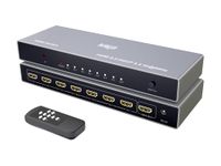 KAGO Hdmi Switch 7 in 1 Out - 4K HDMI Selector Box with Remote,18Gbps HDMI 2.0 HDR HDCP 3D,Support 4K@60Hz 2160p 1080p Premium Quality Auto Switcher Hub for PS4/5 Xbox Apple TV, Nintendo(Tech Grey)