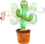 UCRAVO Cactus Toy with Dancing, Lighting,Singing, Recording and Repeat Your Words, Lights Cactus Toy for Kids (dance cactus toy multi)