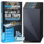 MOUSINATOR Rat & Mouse Large Glue Traps | 4 PCS | Larger & Heavier Plastic Glue Mouse Trap | Easy & Ready-to-Use | Sticky Mice Traps Indoor