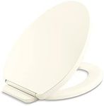 Kohler 26801-96 K-26801-96 Impro ReadyLatch Quiet Close Elongated Toilet Seat, Biscuit