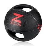 ZELUS Medicine Ball with Dual Grip| 10/20 lbs Exercise Ball |Weight Ball with