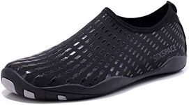 Sixspace Barefoot Water Shoes Men Women Lightweight Ladies Aqua Aerobics Shoes for Swim Running Surfing Driving Diving Kayaking Beach Yoga, Black-05, 10.5 UK