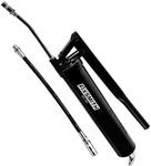 FIXSMITH Professional Lever Action Grease Gun- Heavy Duty Construction-10,000 PSI Max Pressure,Includes 12" Reinforced Flex Hose & 7" Rigid Extension,2-Way Loading-14 oz.Cartridge & Bulk Fill.