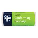 Reliance Medical Reliform Conforming Bandage - Strong Adhesive, Tearable by Hand, Versatile Medical Tape for First Aid, Sports and Injury Prevention, 7.5 cm x 10 m, Pack of 10