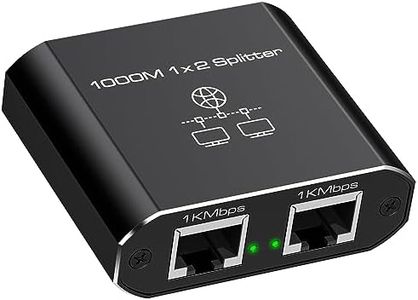 VEDINDUST Switch Ethernet 2 Porte 1000Mbps Switch di Rete LAN RJ45 1 a 2 splitter di rete Gigabit Con Cavo USB 3.0 a Type-C Splitter Ethernet per Computer, HUB, Switch, Router, Set-top box, TV e altro