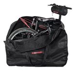 CamGo Folding Bike Bag for 20 Inch Wheel Size Bikes - Waterproof Bicycle Travel Case Outdoors Bike Transport Bag for Cars Train Air Travel, Black