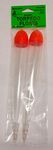 Beau Mac PET Clear Skinny Torpedo Slip Floats - 35g, hi-vis red (PDFLT35)