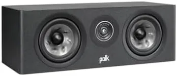 Polk Audio Reserve Series R300 Compact Center Channel Loudspeaker for Dynamic, Detailed Audio, 1" Pinnacle Ring Tweeter & Dual 5.25" Turbine Cone Woofers, Hi-Res Certified, Wall Mountable, Black