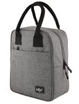 Bulfyss by UrbanFix Insulated Lunch Bag Travel Nylon Storage Tiffin Bag | Leakproof Keeps Hot and Cold Unisex Lunch Box Bag for Kids, Office, Picnic, School (Grey, 7 Litre)