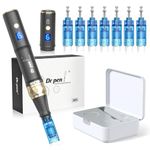 Dr.pen A8S Microneedling Pen, Authentic with 2Pcs Battery Wireless/Wired Mode, Micro Needling Pen with 7 Cartridges(12/18/24/36/42/Nano-S/Nano-R), Dr.pen Microneedling for Face Beard Hair Growth