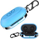 HALLEAST for Galaxy Buds+ Plus Cover, Galaxy Buds Carrying Case TPU Full Protective Skin with Keychain for Galaxy Buds Wireless 2019 2020 Earbuds Accessories, Light Blue