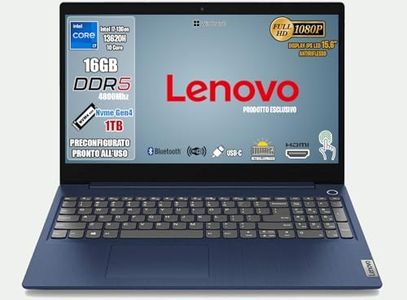 Lenovo, pc portatile Notebook, i7 13620H 13th, DDR5 16Gb, Display IPS FHD 15.6", SSD 1Tb, Wi-Fi, Bt, USB 3.2, Tastiera retroilluminata, fingeprint integrato, Win11 Pro, Blue Abyss
