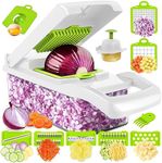 MAIPOR Vegetable Chopper - Onion chopper - Multifunctional 15 in 1 professional food chopper - Kitchen chopper - Dicer Cutter - veggie chopper with container - Vegetable Slicer Cutter - Egg slicer