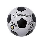 Champion Sports Retro Soccer Ball, Size 3 Black/White