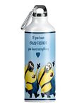 NH10 DESIGNS Printed Aluminium Cartoon Sipper Water Bottle For Kids Cartoon Kids Water Bottle For Kids Friends Girls Boys-600 Ml- Csp600 43, Multicolor